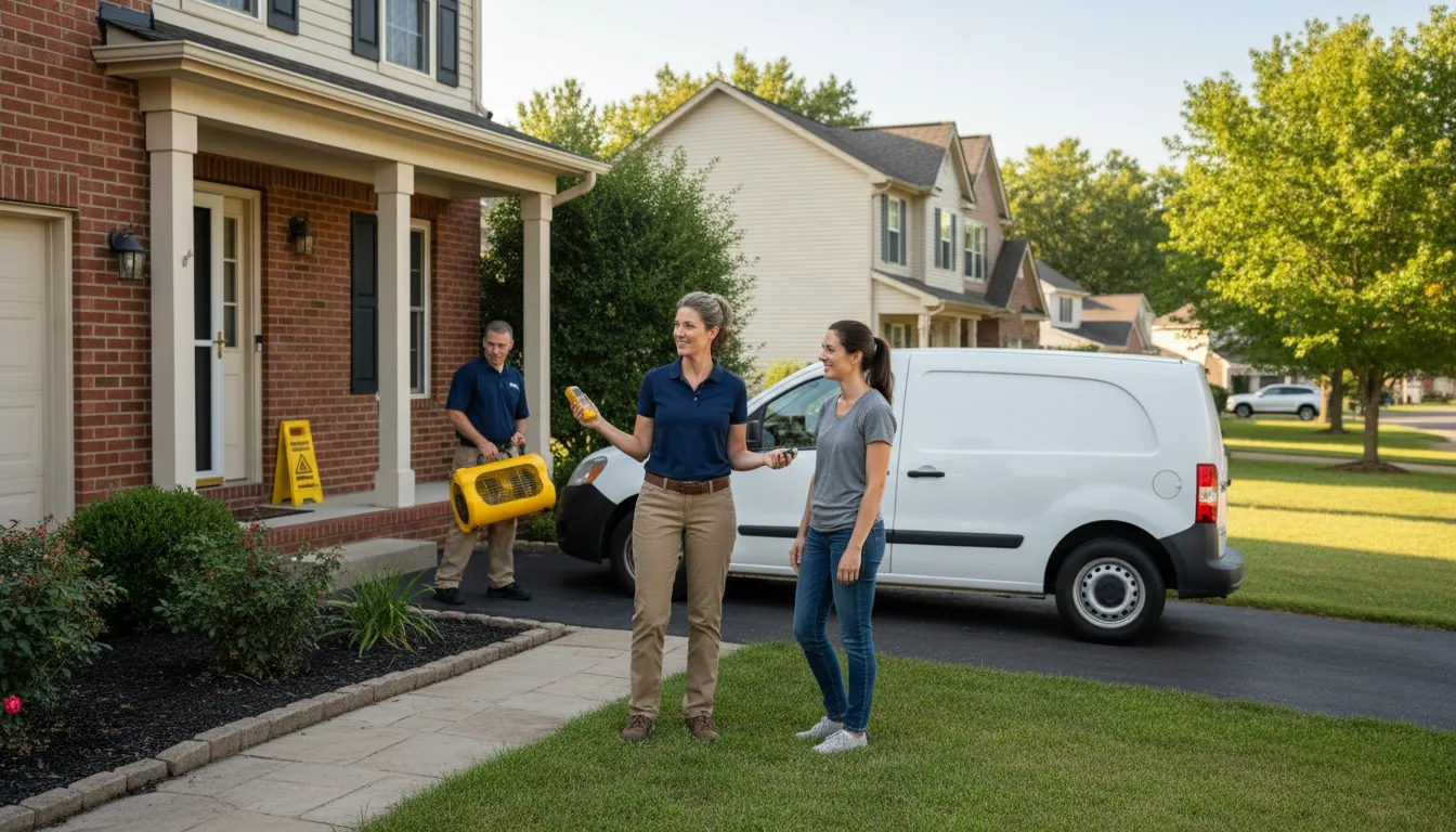 Residential water damage restoration in Guide Rock, NE